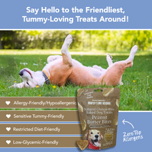 Load image into Gallery viewer, All-Natural Peanut Butter Dog Treats - Homemade-All Natural Dog Treats for Digestive Help - Gluten Free Healthy Human Grade Dog Biscuits for Sensitive Stomachs- USA Made