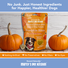 Load image into Gallery viewer, Marcy's Pet Kitchen- All Natural, Vegan Pumpkin Biscuit Dog Treats - Homemade-Vet Approved- Vegan, Gluten Free, Human Grade Ingredients, Made in The USA, Healthy Pumpkin Dog Treats