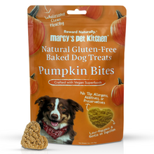 Load image into Gallery viewer, Marcy&#39;s Pet Kitchen- All Natural, Vegan Pumpkin Biscuit Dog Treats - Homemade-Vet Approved- Vegan, Gluten Free, Human Grade Ingredients, Made in The USA, Healthy Pumpkin Dog Treats
