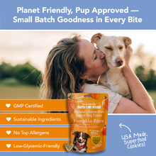 Load image into Gallery viewer, Marcy&#39;s Pet Kitchen- All Natural, Vegan Pumpkin Biscuit Dog Treats - Homemade-Vet Approved- Vegan, Gluten Free, Human Grade Ingredients, Made in The USA, Healthy Pumpkin Dog Treats
